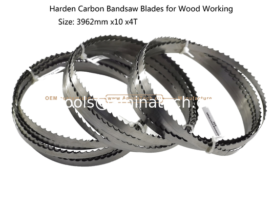 Lames de scie à ruban en acier au carbone trempé pour le travail du bois Taille : 3962mm x 10 x 4T fournisseur