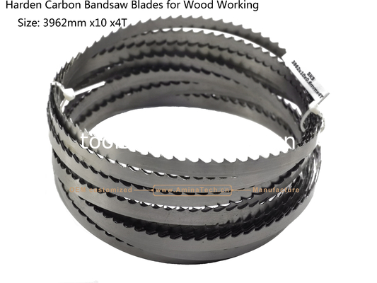 Lames de scie à ruban en acier au carbone trempé pour le travail du bois Taille : 3962mm x 10 x 4T fournisseur