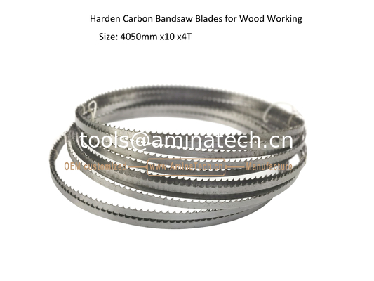 Lames de scie à ruban Aminatech Harden Carbon pour le travail du bois Taille : 4050mm x 10 x 4T fournisseur