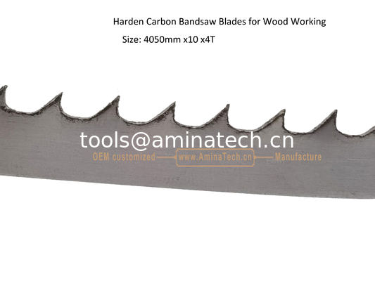 Lames de scie à ruban Aminatech Harden Carbon pour le travail du bois Taille : 4050mm x 10 x 4T fournisseur