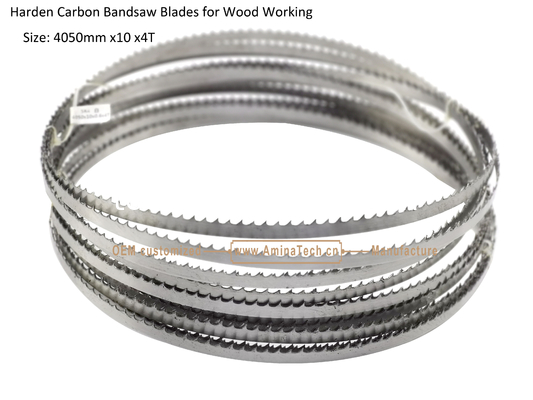 Lames de scie à ruban Aminatech Harden Carbon pour le travail du bois Taille : 4050mm x 10 x 4T fournisseur