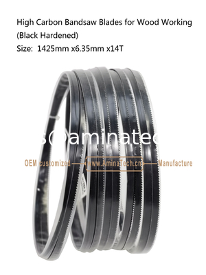 Aminatech High Carbon Bandsaw Blades for Wood Working (Black Hardened) Size:  1400/1425mm X6 X14T fournisseur