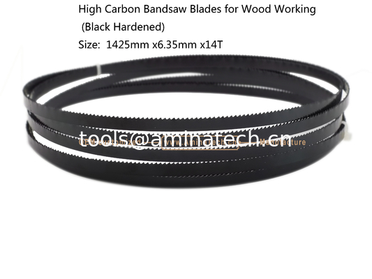 Aminatech High Carbon Bandsaw Blades for Wood Working (Black Hardened) Size:  1400/1425mm X6 X14T fournisseur