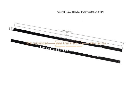 Lame de scie à chantourner 150mmX4x14TPI Coupe bois, plastique, métal de faible dureté fournisseur