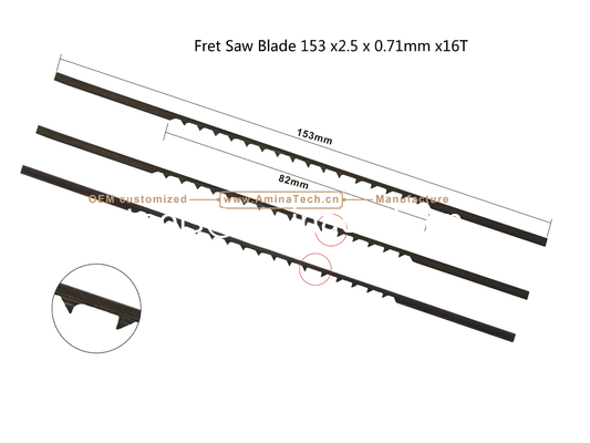 Lame de scie à chantourner 153x2.5x0.71mmx16T Coupe bois, plastique fournisseur