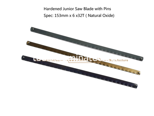Hardened Junior Saw Blade with Pins Spec: 153mmx6x32T ( Natural Oxide) Cutting wood,Plastic,Low-hardness metal fournisseur