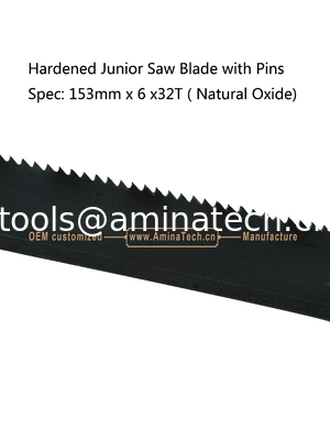 Hardened Junior Saw Blade with Pins Spec: 153mmx6x32T ( Natural Oxide) Cutting wood,Plastic,Low-hardness metal fournisseur