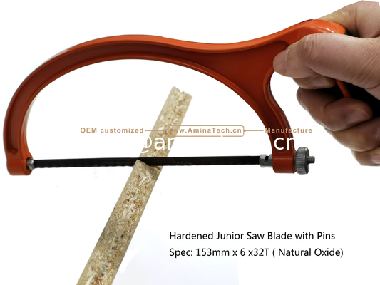 Hardened Junior Saw Blade with Pins Spec: 153mmx6x32T ( Natural Oxide) Cutting wood,Plastic,Low-hardness metal fournisseur