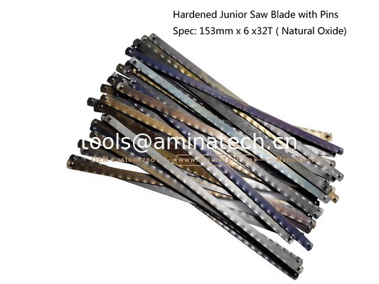Hardened Junior Saw Blade with Pins Spec: 153mmx6x32T ( Natural Oxide) Cutting wood,Plastic,Low-hardness metal fournisseur