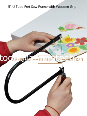 Cadre de scie en U tube de 5 pouces avec poignée en bois pour les élèves du premier cycle pour apprendre et pratiquer la sculpture et la peinture sur planche fournisseur