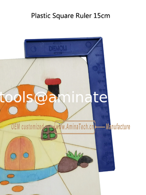 Ruler carré en plastique Aminatech de 15 cm Pour les étudiants de premier cycle et les amateurs de bricolage. fournisseur