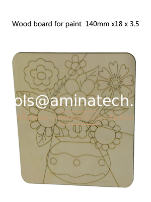 Aminatech  Wood board for paint  140mm x18x3.5 The one-side drawing design Elm board fournisseur