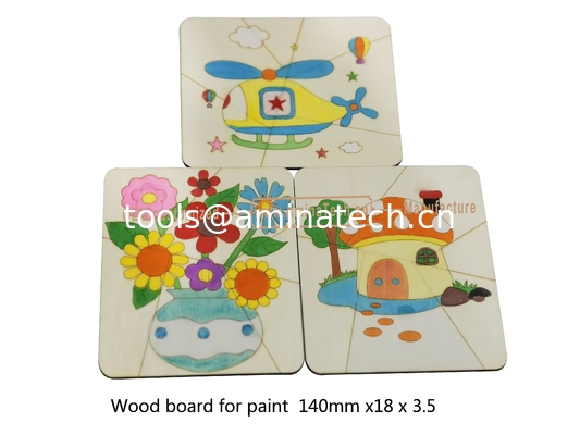 Aminatech  Wood board for paint  140mm x18x3.5 The one-side drawing design Elm board fournisseur