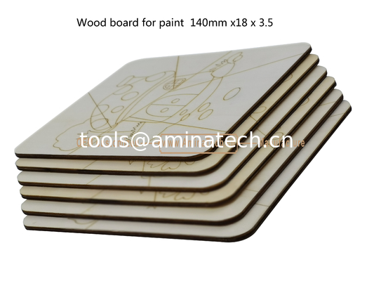 Aminatech  Wood board for paint  140mm x18x3.5 The one-side drawing design Elm board fournisseur