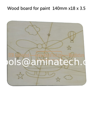 Aminatech  Wood board for paint  140mm x18x3.5 The one-side drawing design Elm board fournisseur