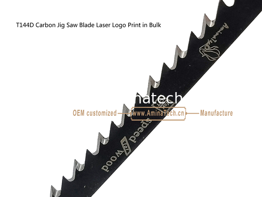 Lame de scie sauteuse au carbone T144D avec impression laser du logo en vrac, dimensions : 100mmx8x6T, pour la coupe du bois, lame de scie alternative fournisseur