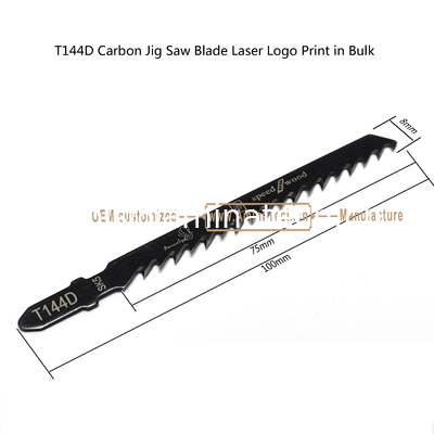 Lame de scie sauteuse au carbone T144D avec impression laser du logo en vrac, dimensions : 100mmx8x6T, pour la coupe du bois, lame de scie alternative fournisseur