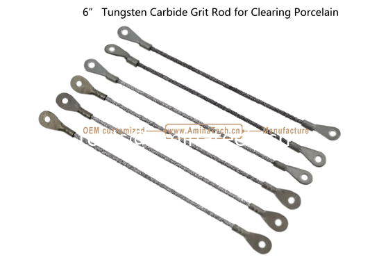 6"Tungstène carbure Grit Rod pour le nettoyage de la porcelaine, couper les carreaux fournisseur