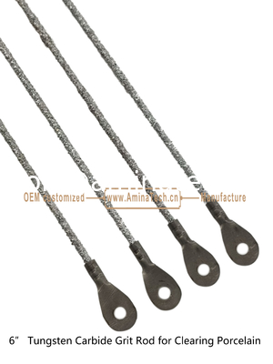 6"Tungstène carbure Grit Rod pour le nettoyage de la porcelaine, couper les carreaux fournisseur