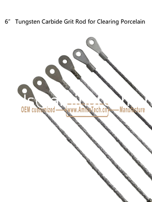 6"Tungstène carbure Grit Rod pour le nettoyage de la porcelaine, couper les carreaux fournisseur