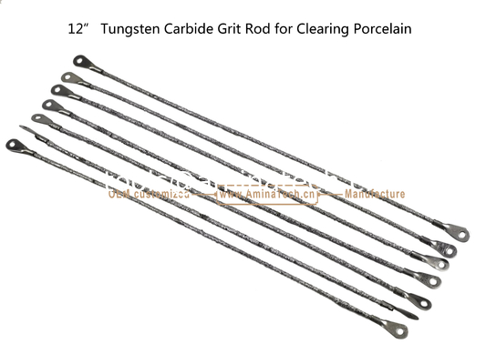 12"Tungstène carbure Grit Rod pour le nettoyage de la porcelaine, couper les carreaux fournisseur