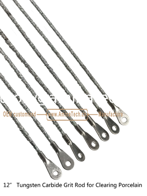 12"Tungstène carbure Grit Rod pour le nettoyage de la porcelaine, couper les carreaux fournisseur