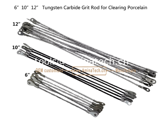 12"Tungstène carbure Grit Rod pour le nettoyage de la porcelaine, couper les carreaux fournisseur