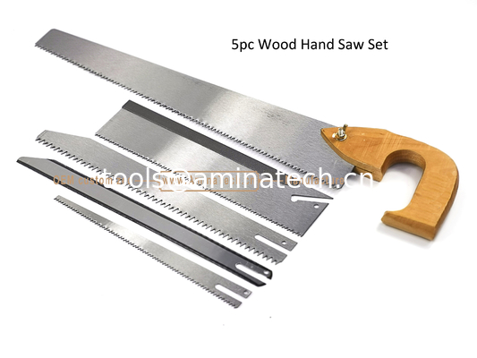 Ensemble de scies à main en bois 5 pièces, Tailles : 495 mm, 300 mm, 298 mm, 252 mm, 225 mm, Coupe du bois, Élagage du jardin fournisseur