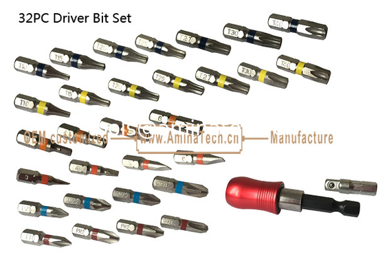32PC Driver Bit Set,Screwing tool,Bit Set,Size:105X71X45mm,Package Box,Screwing Tool,More Discount fournisseur