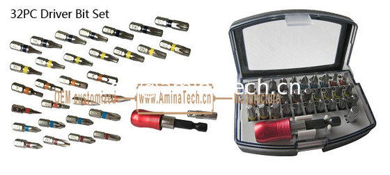 32PC Driver Bit Set,Screwing tool,Bit Set,Size:105X71X45mm,Package Box,Screwing Tool,More Discount fournisseur