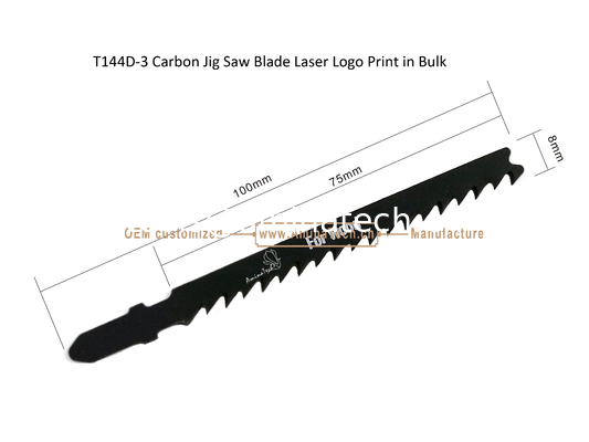 T144D-3 Carbon Jig Saw Blade Laser Logo Print in Bulk,Size:100mmx8x6T,Cutting Woods,Reciprocating Saw Blade fournisseur