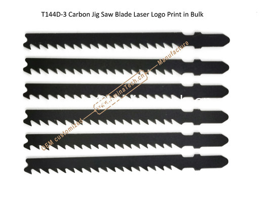 T144D-3 Carbon Jig Saw Blade Laser Logo Print in Bulk,Size:100mmx8x6T,Cutting Woods,Reciprocating Saw Blade fournisseur