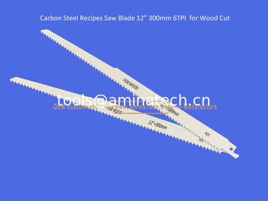 Lame de scie en acier au carbone 12" 300mm 6 dents par pouce pour la coupe du bois, outils électriques fournisseur