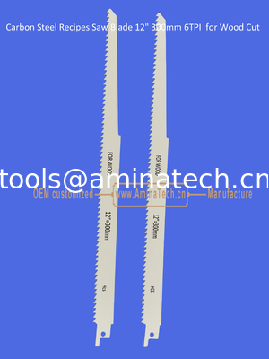Lame de scie en acier au carbone 12" 300mm 6 dents par pouce pour la coupe du bois, outils électriques fournisseur