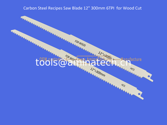 Lame de scie en acier au carbone 12" 300mm 6 dents par pouce pour la coupe du bois, outils électriques fournisseur