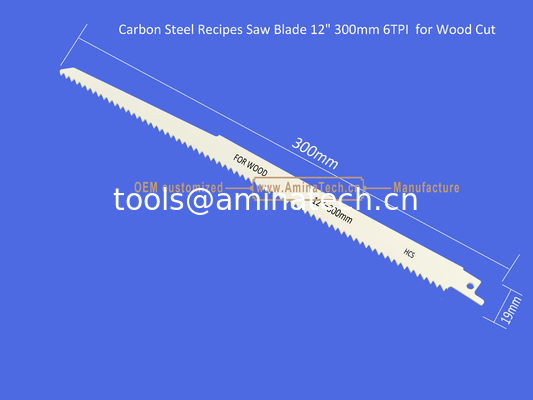 Lame de scie en acier au carbone 12" 300mm 6 dents par pouce pour la coupe du bois, outils électriques fournisseur