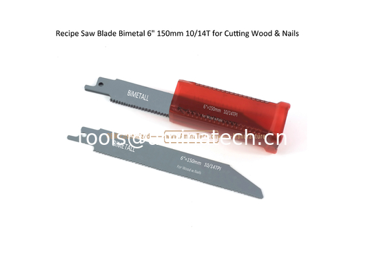 Réception Lamelle à scie bimetallique 6" 150mm 10/14T pour couper du bois et des ongles, réciproque, outils électriques fournisseur