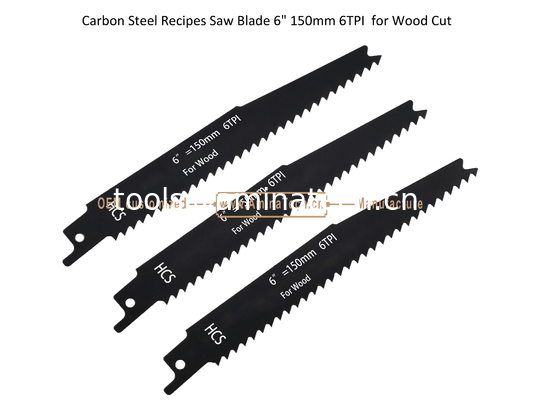Lame de scie en acier au carbone 6" 150mm 6 dents par pouce pour la coupe du bois, alternative, outils électriques fournisseur