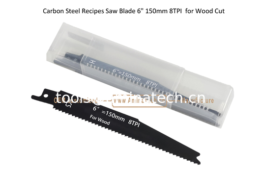 Carbon Steel Recipes Saw Blade 6" 150mm 8TPI  for Wood Cut ,Reciprocating,Power Tools fournisseur