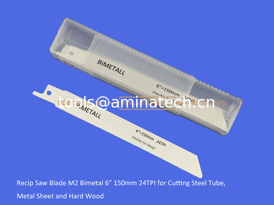 14T:Recip Saw Blade M2 Bimetal 6" 150mm 24TPI for Cutting Steel Tube, Metal Sheet and Hard Wood,Reciprocating fournisseur
