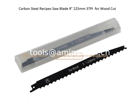 Lame de scie en acier au carbone pour recettes 9" 225mm 3DPI pour coupe du bois, alternative, outils électriques fournisseur