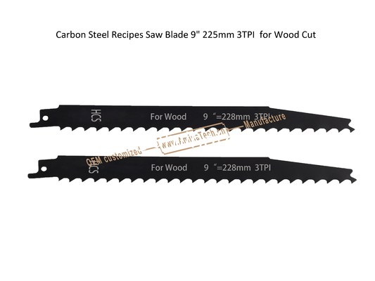 Lame de scie en acier au carbone pour recettes 9" 225mm 3DPI pour coupe du bois, alternative, outils électriques fournisseur