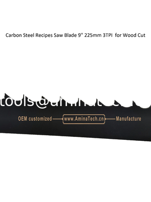 Lame de scie en acier au carbone pour recettes 9" 225mm 3DPI pour coupe du bois, alternative, outils électriques fournisseur
