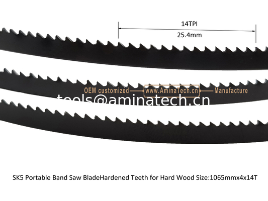 SK5 Lamelle de scie à bande portativeDentures durcies pour bois dur Taille:1065mmx4x14T fournisseur