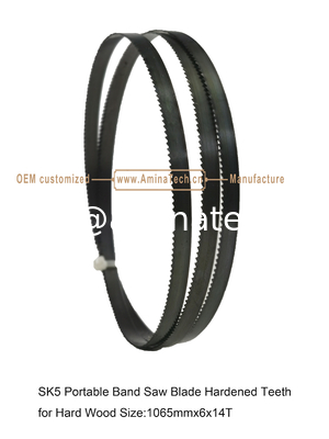Lame de scie à ruban portable SK5 dents trempées pour bois dur Taille : 1065mmx6x14T fournisseur