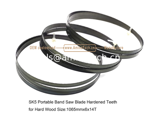 Lame de scie à ruban portable SK5 dents trempées pour bois dur Taille : 1065mmx6x14T fournisseur