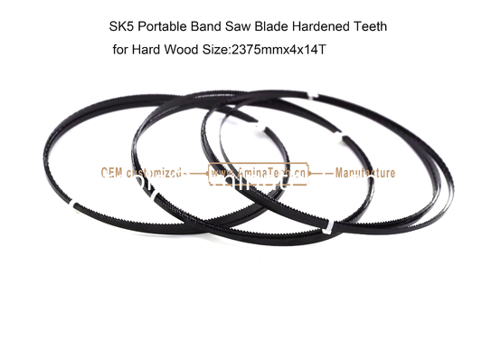 Lame de scie à ruban portable SK5 dents trempées pour bois dur Taille : 2375mmx4x14T fournisseur