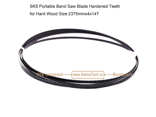 Lame de scie à ruban portable SK5 dents trempées pour bois dur Taille : 2375mmx4x14T fournisseur