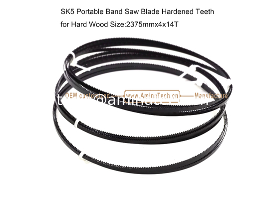 Lame de scie à ruban portable SK5 dents trempées pour bois dur Taille : 2375mmx4x14T fournisseur
