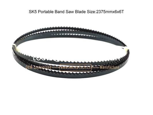 Lame de scie à ruban portable SK5 Taille : 2375mmx6x6T, Pour la coupe du bois et des métaux tendres fournisseur